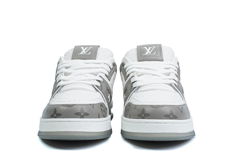 PK god Louis Vuitton LV Trainer #54 Signature White GREY retail materials ready to ship